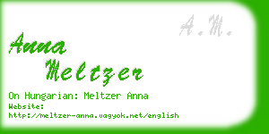 anna meltzer business card